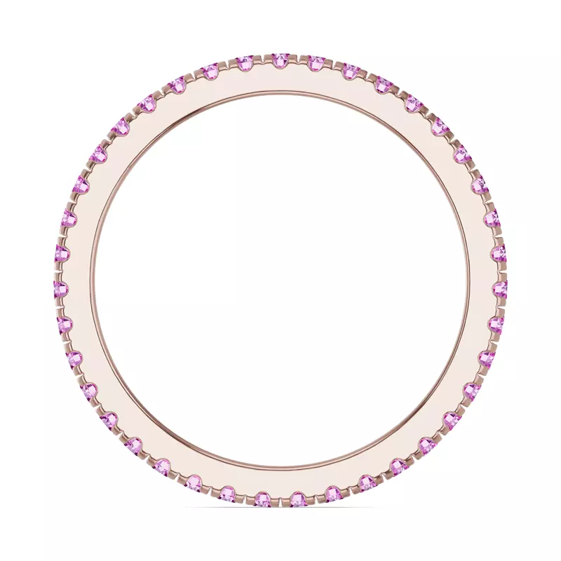 18K Rose Gold Chroma Pink Sapphire Eternity Band