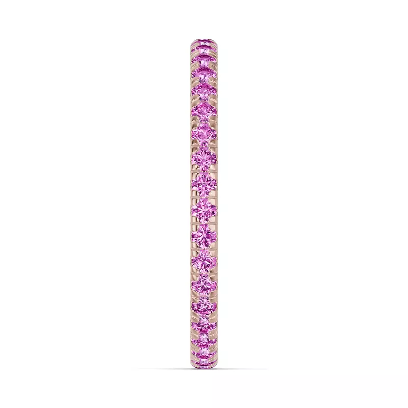 18K Rose Gold Chroma Pink Sapphire Eternity Band
