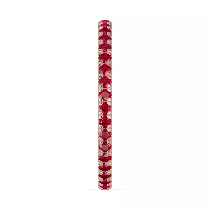 14K Rose Gold Chroma Ruby Eternity Band