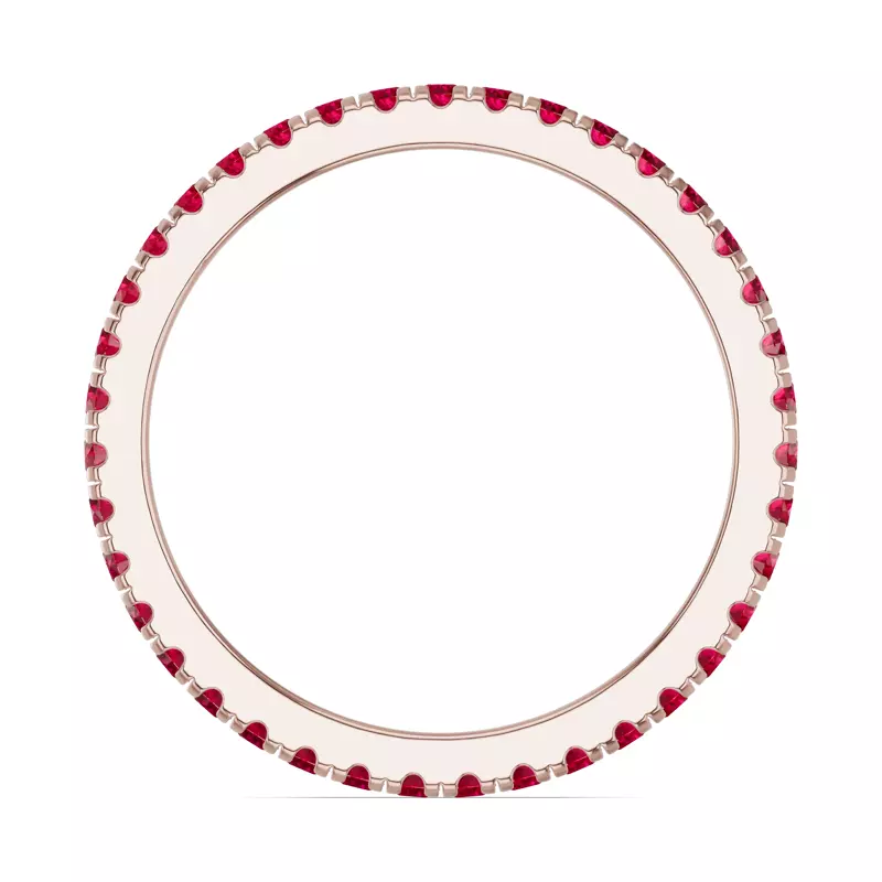 18K Rose Gold Chroma Ruby Eternity Band