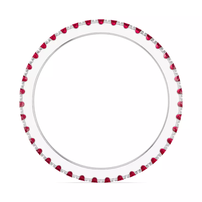 18K White Gold Chroma Ruby Eternity Band