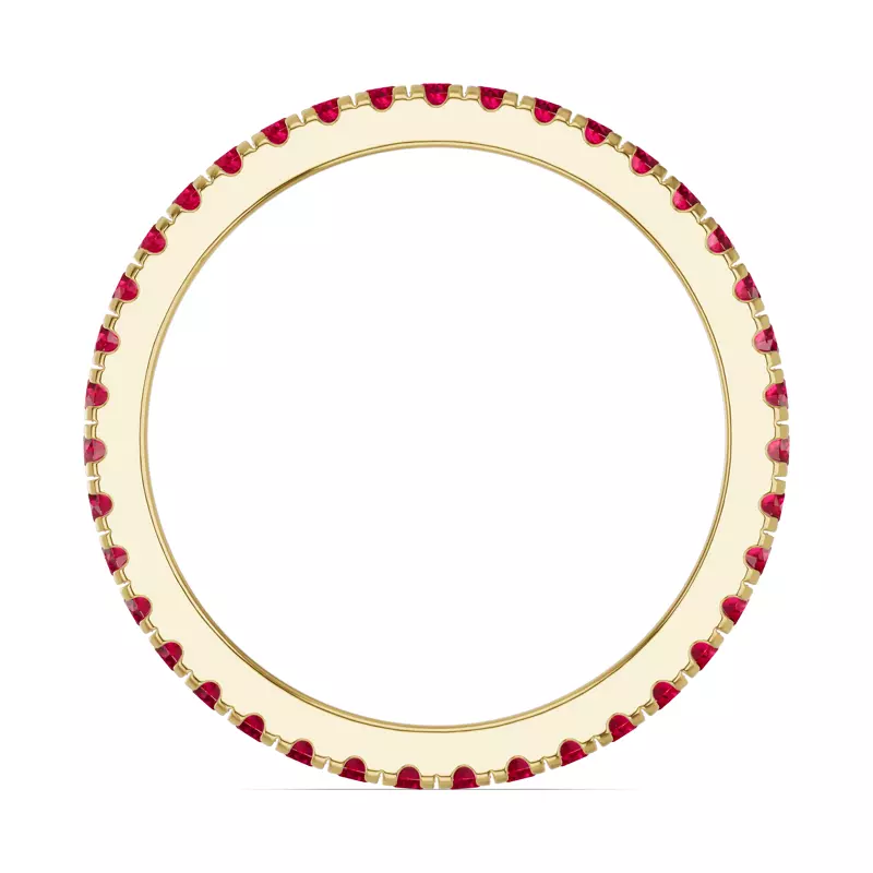 18K Yellow Gold Chroma Ruby Eternity Band