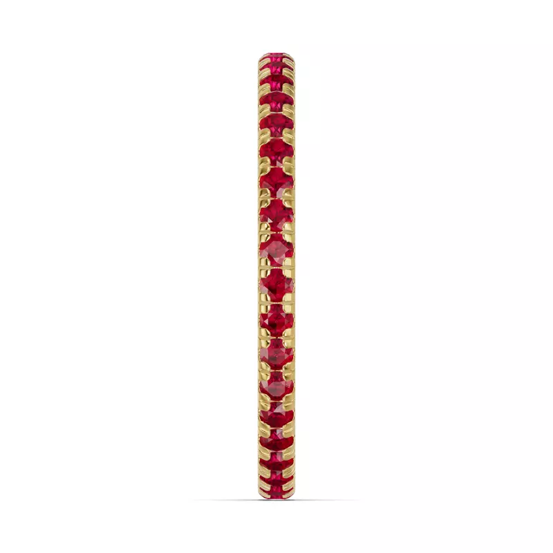 18K Yellow Gold Chroma Ruby Eternity Band