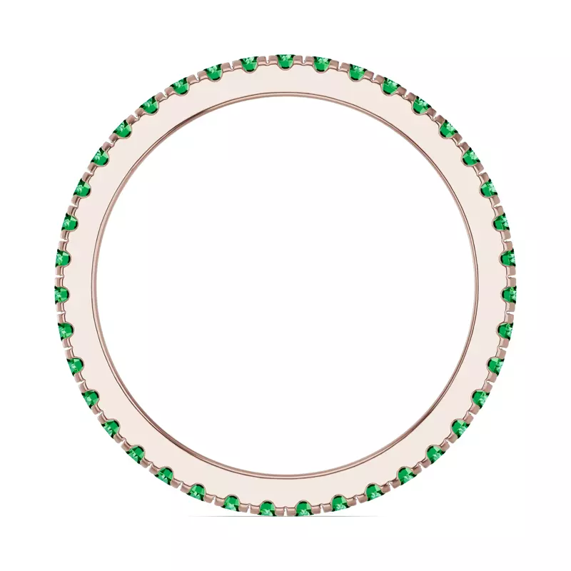 14K Rose Gold Chroma Tsavorite Eternity Band
