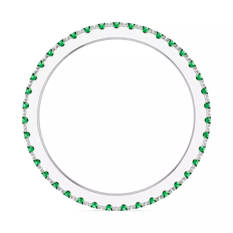 14K White Gold Chroma Tsavorite Eternity Band