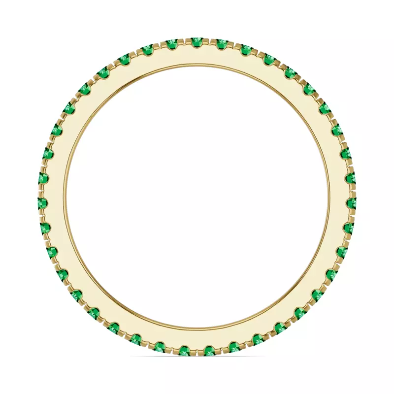 14K Yellow Gold Chroma Tsavorite Eternity Band