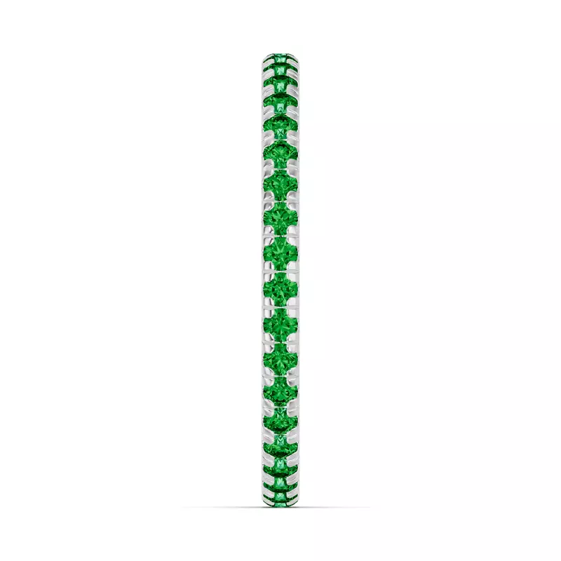 18K White Gold Chroma Tsavorite Eternity Band