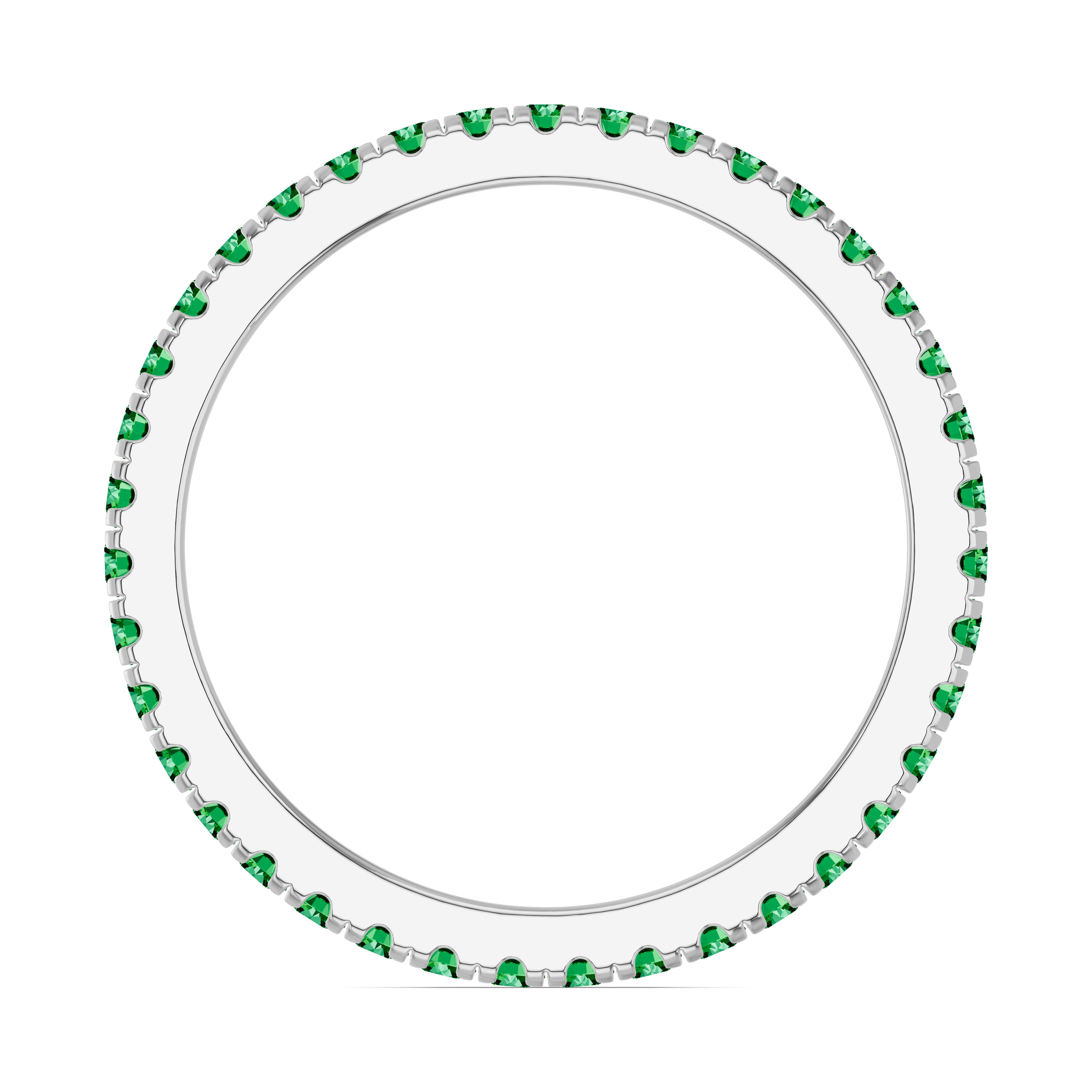 Platinum Chroma Tsavorite Eternity Band