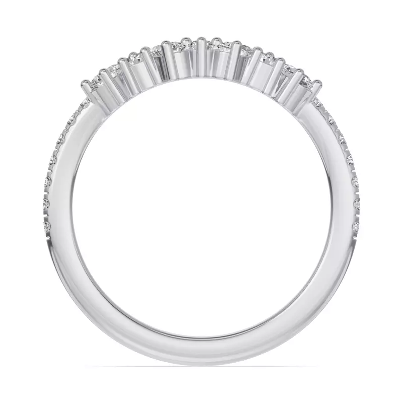 14K White Gold Papillon Pavé Diamond Band