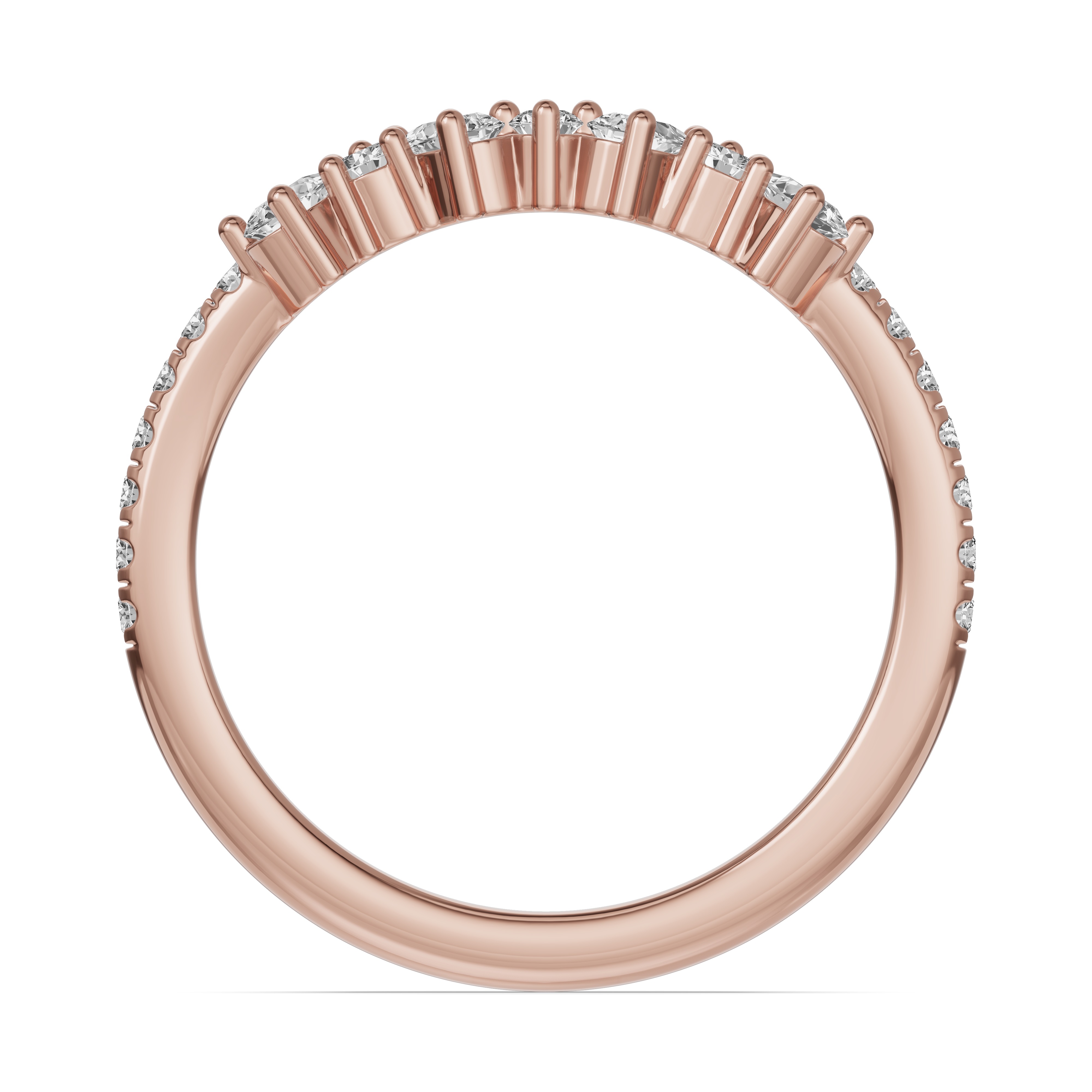 18K Rose Gold Papillon Pavé Diamond Band