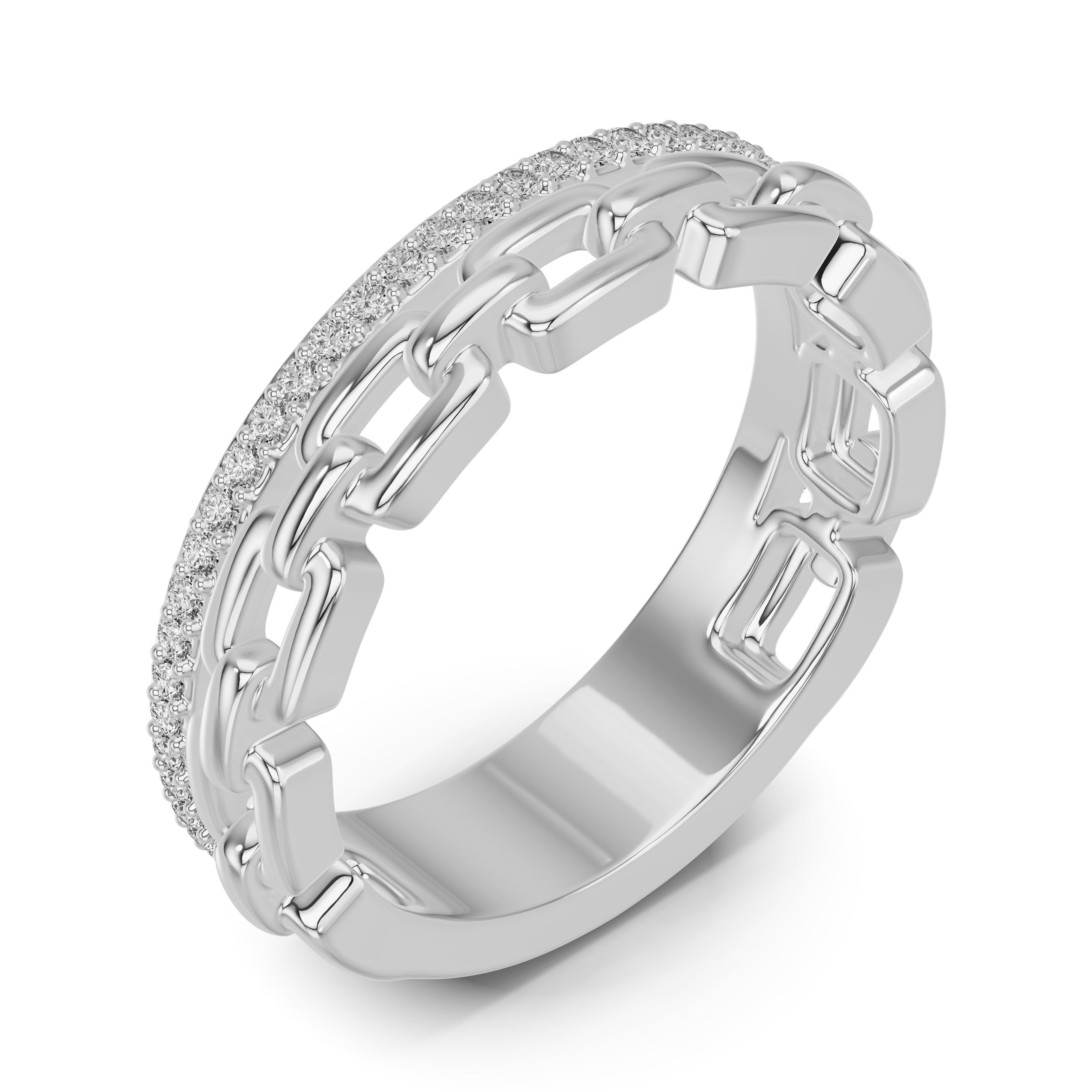 Platinum Chain Reaction Pavé Band