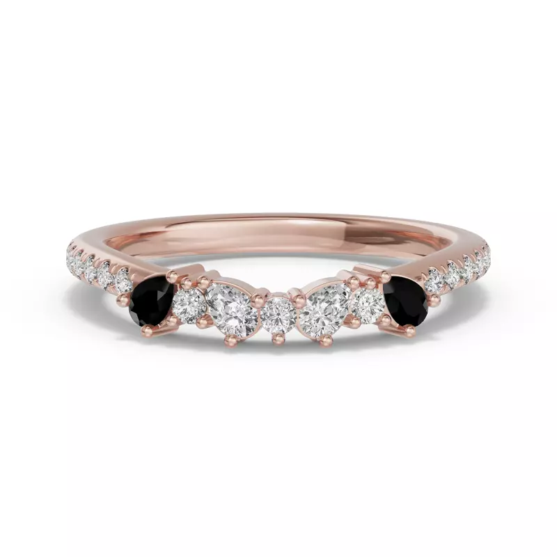 Papillon Pavé Black Diamond Band