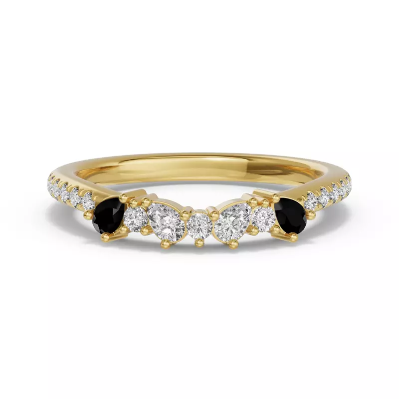Papillon Pavé Black Diamond Band