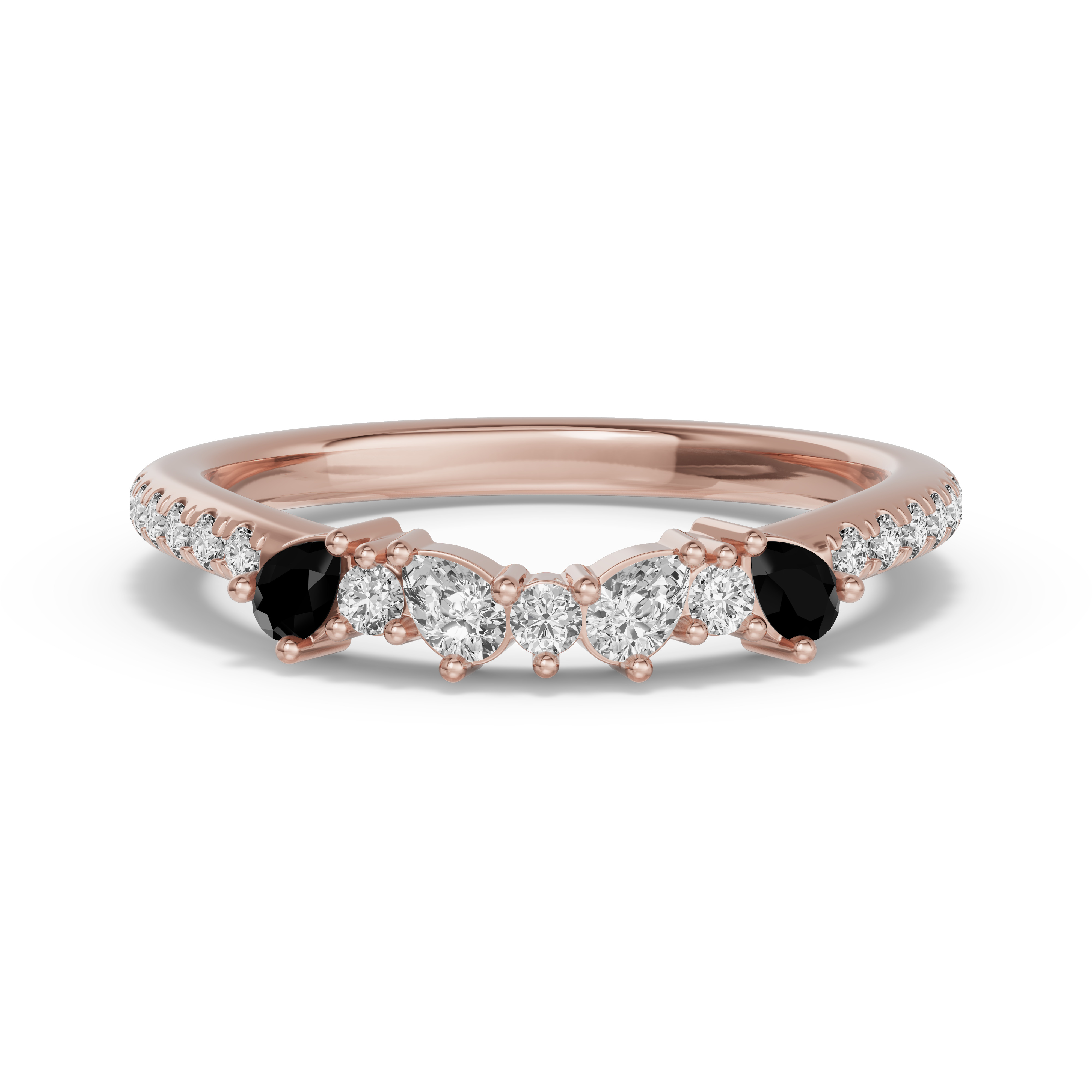 Papillon Pavé Black Diamond Band