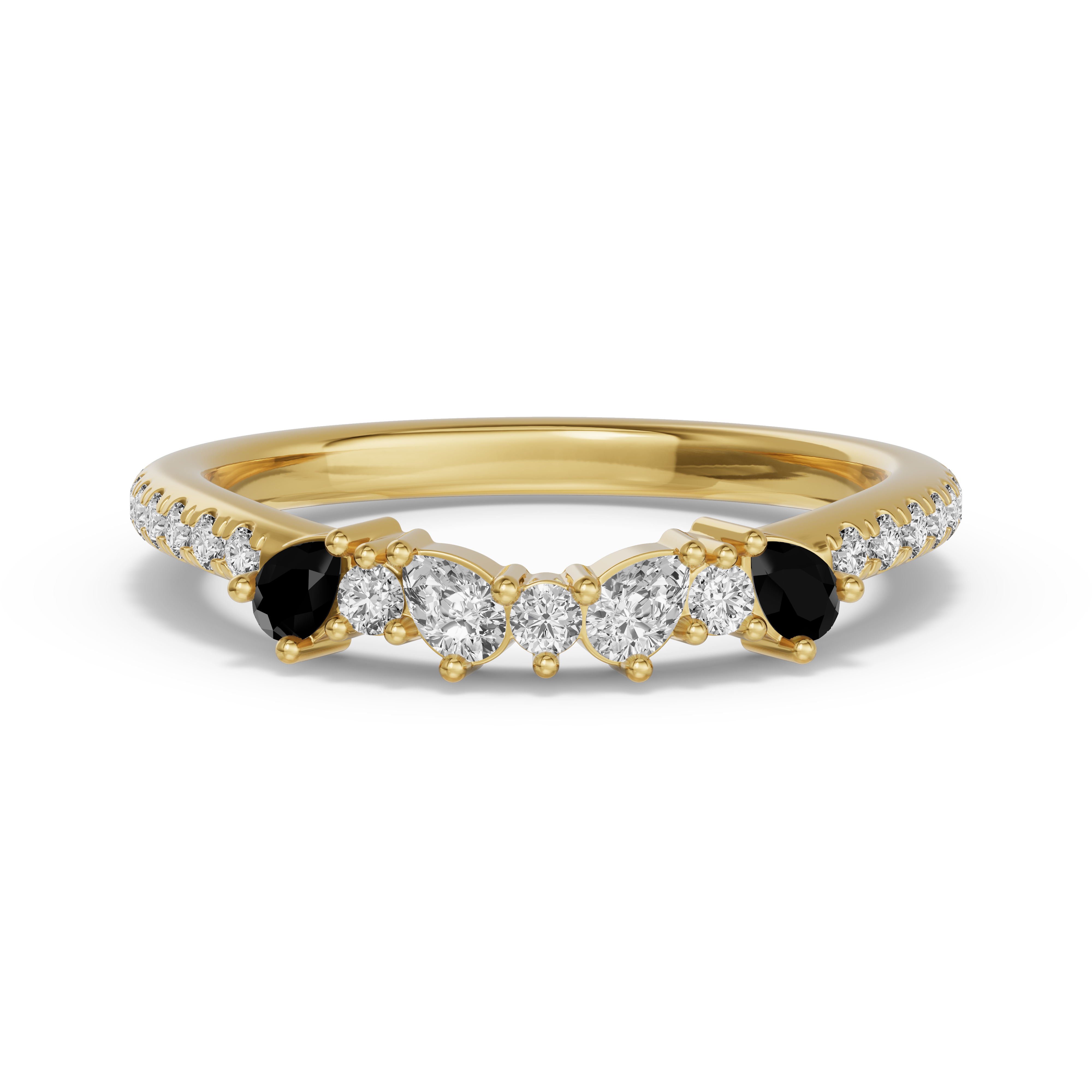 Papillon Pavé Black Diamond Band