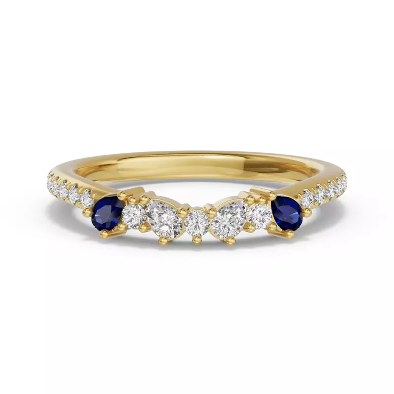 Papillon Pavé Sapphire Band