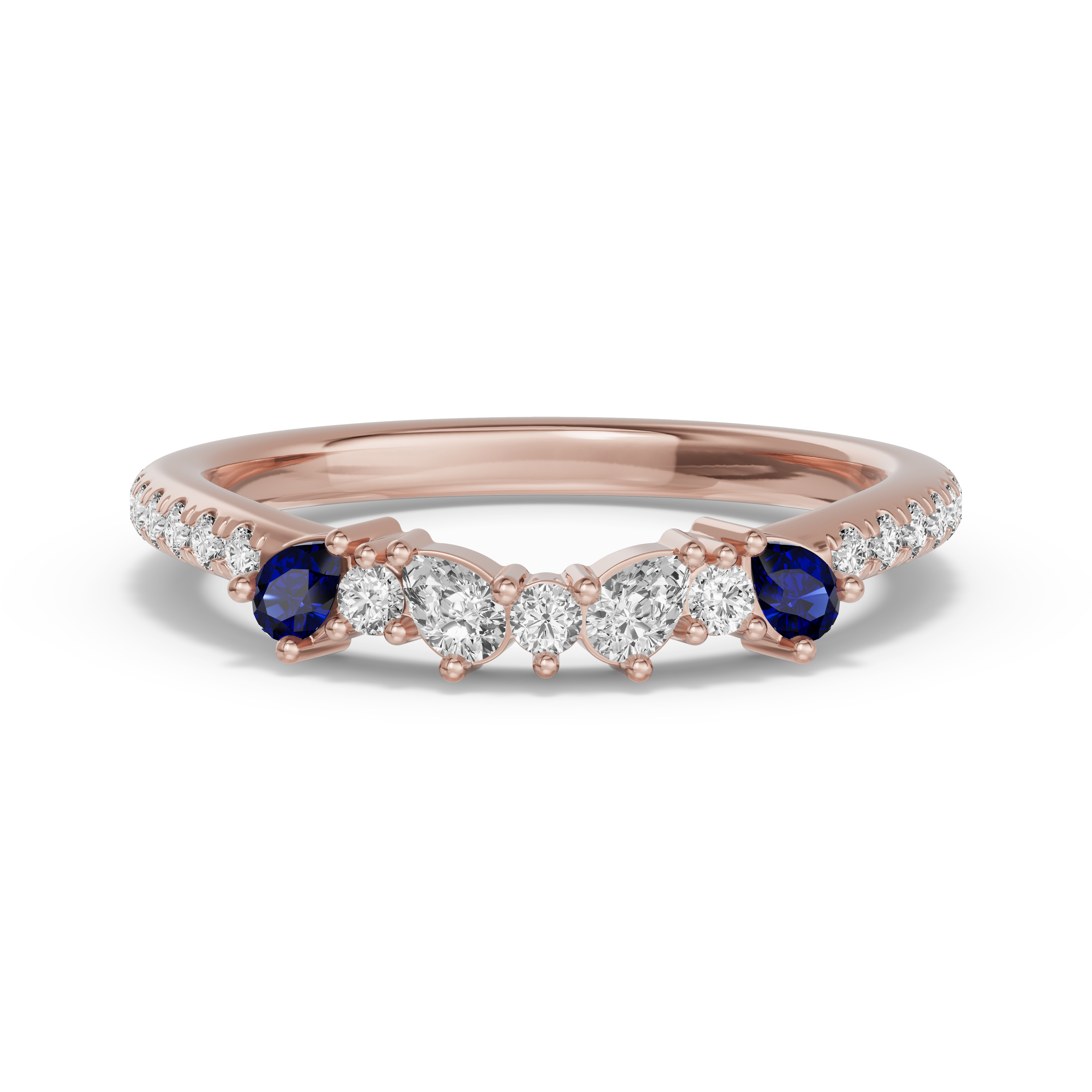 Papillon Pavé Sapphire Band