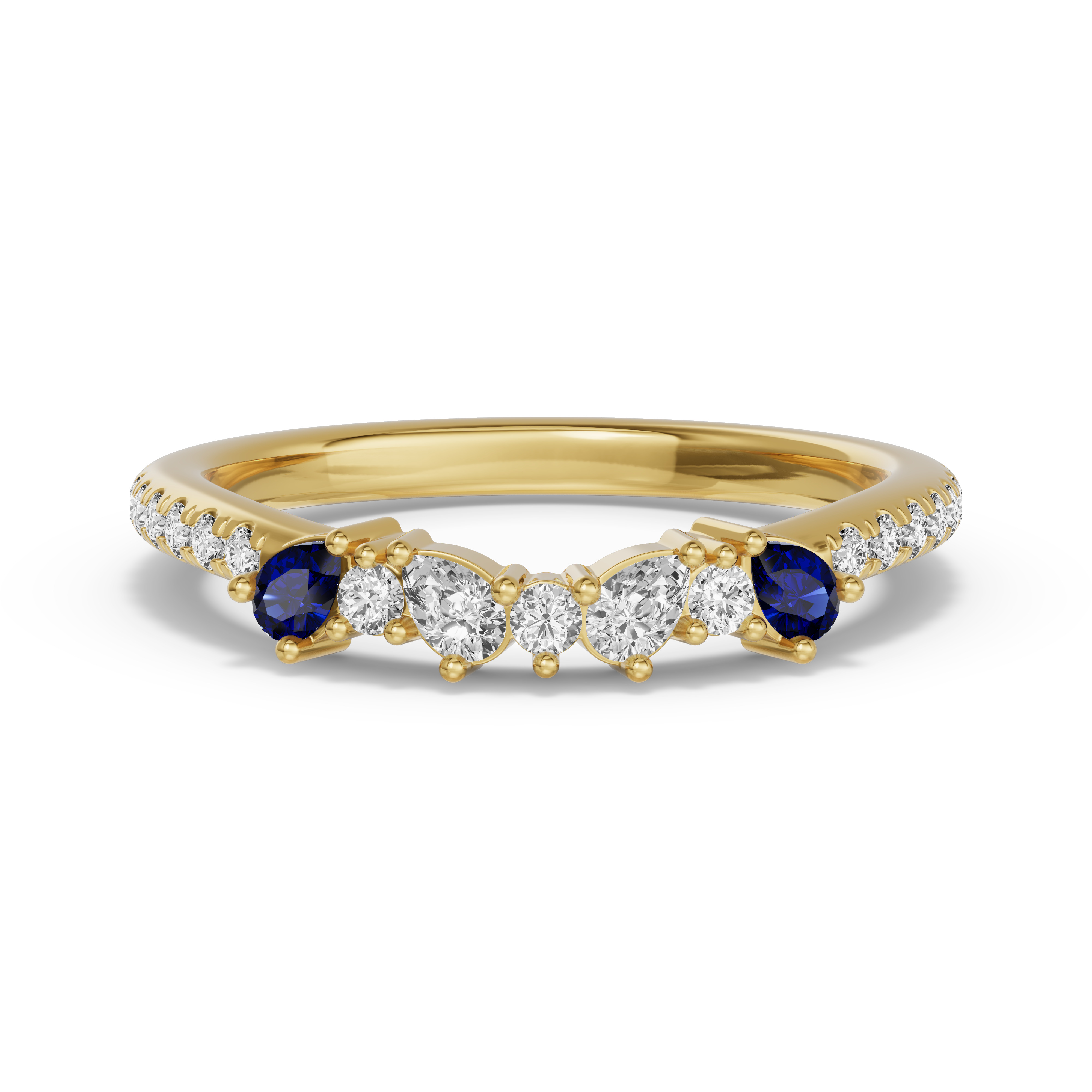 Papillon Pavé Sapphire Band