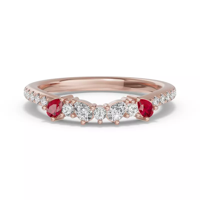 Papillon Pavé Ruby Band