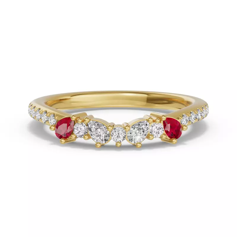 Papillon Pavé Ruby Band