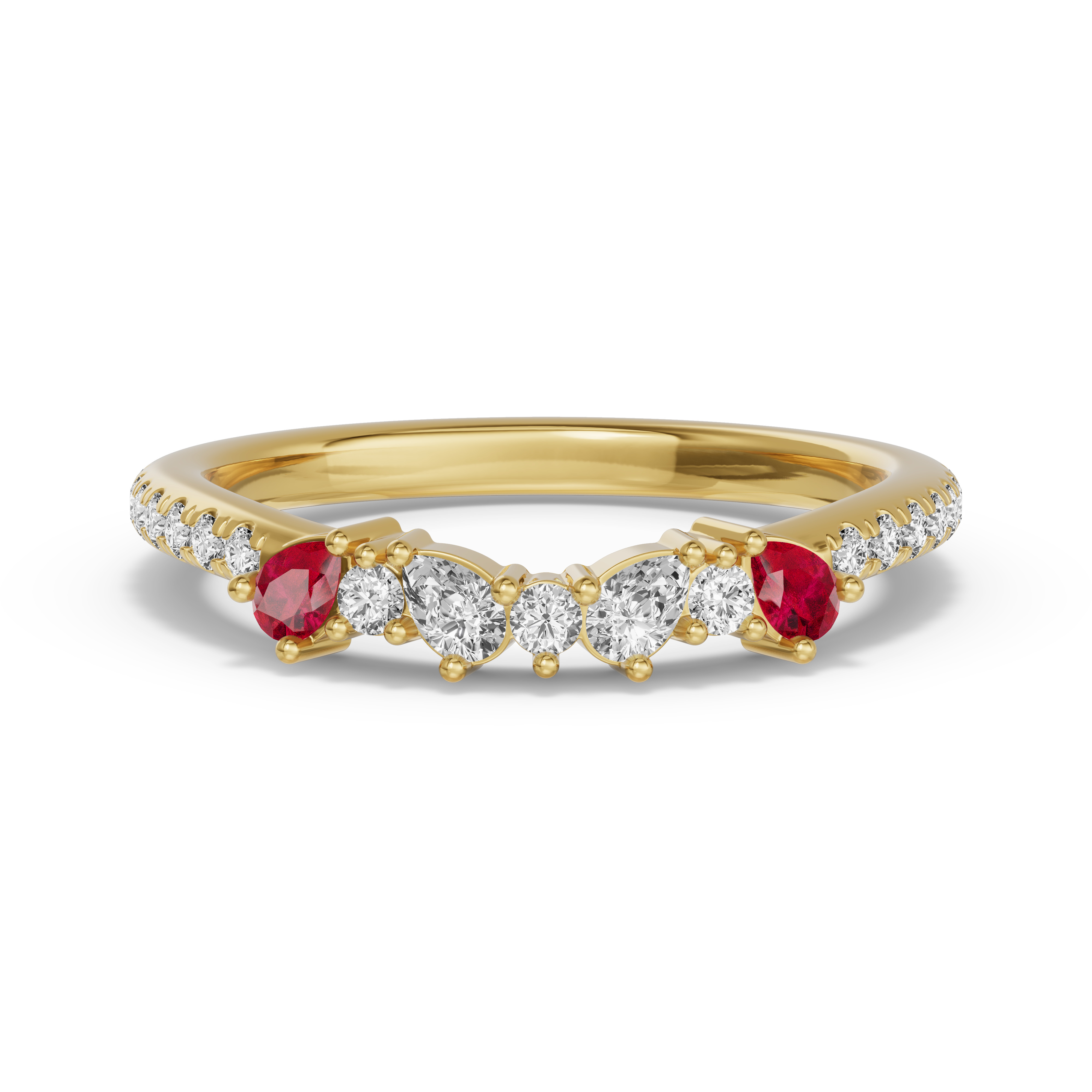 Papillon Pavé Ruby Band