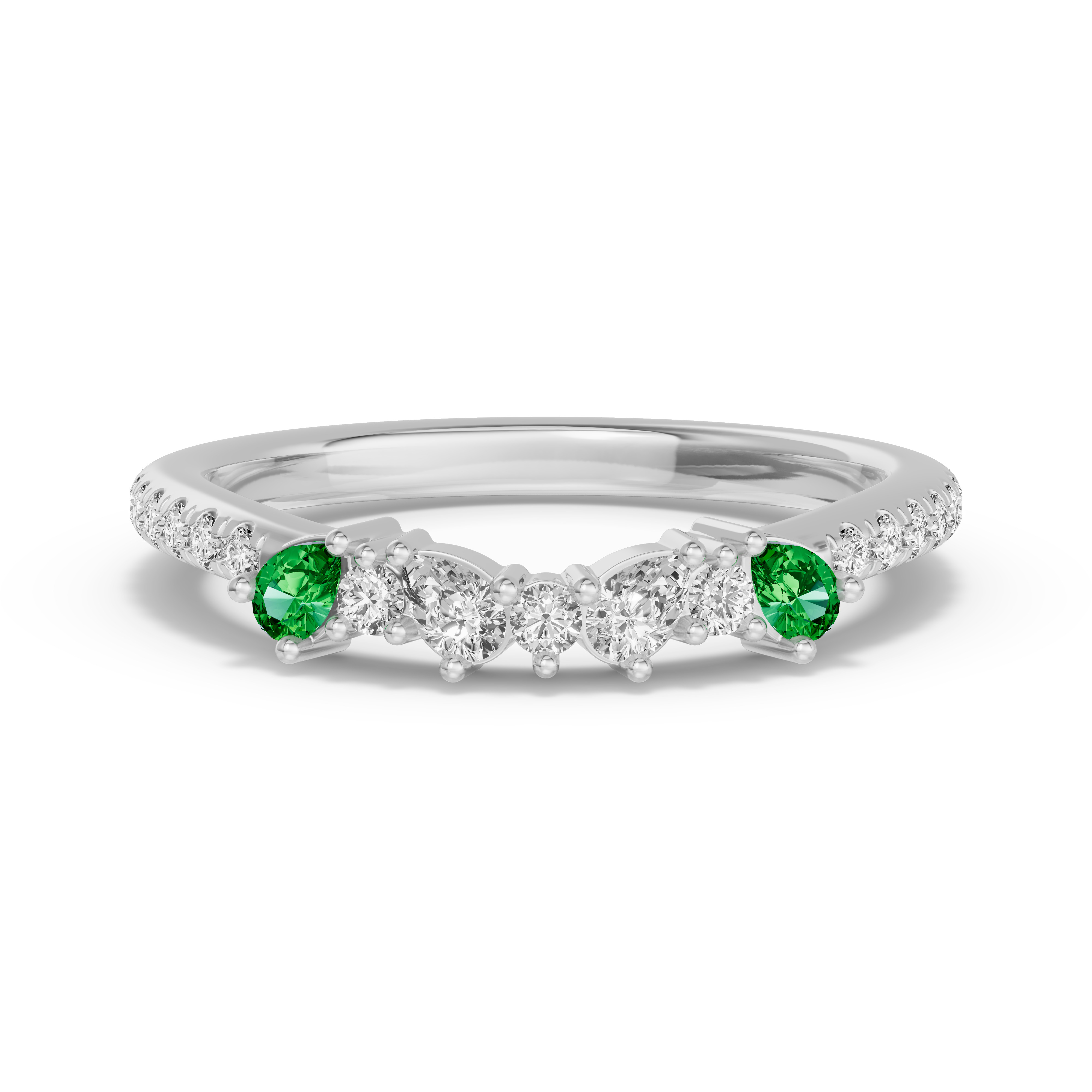 Papillon Pavé Tsavorite Band