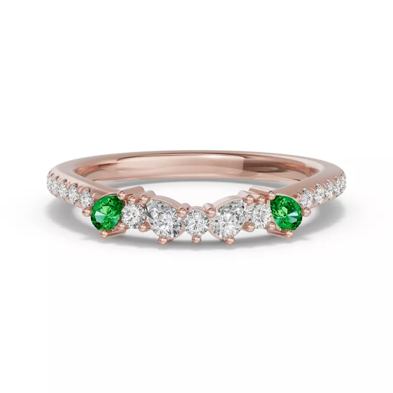 Papillon Pavé Tsavorite Band