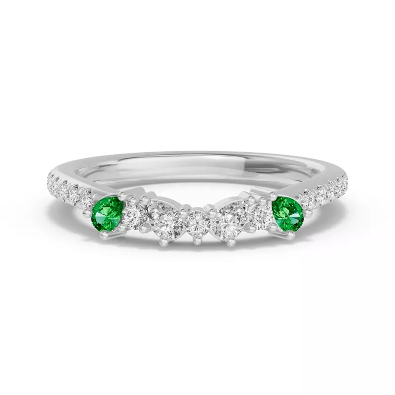 Papillon Pavé Tsavorite Band