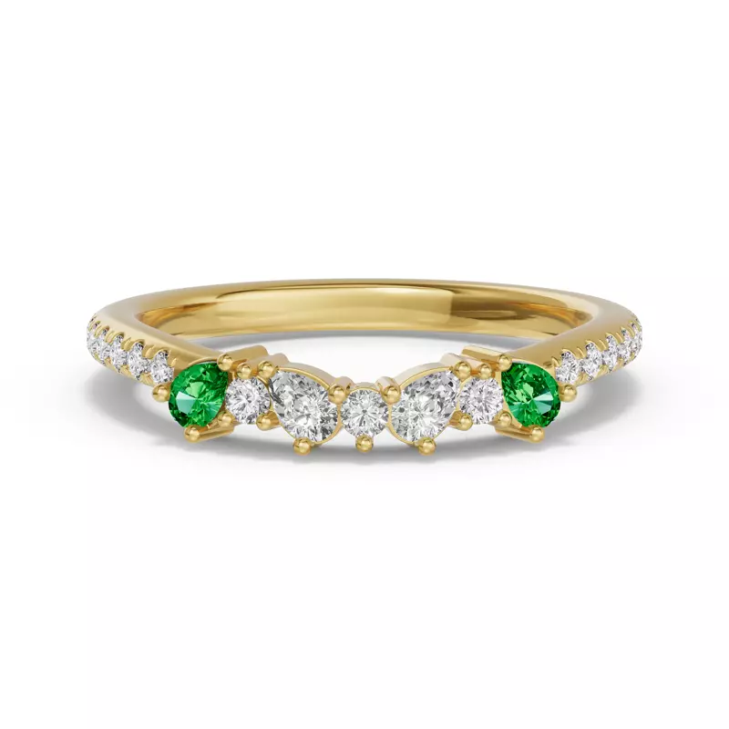 Papillon Pavé Tsavorite Band