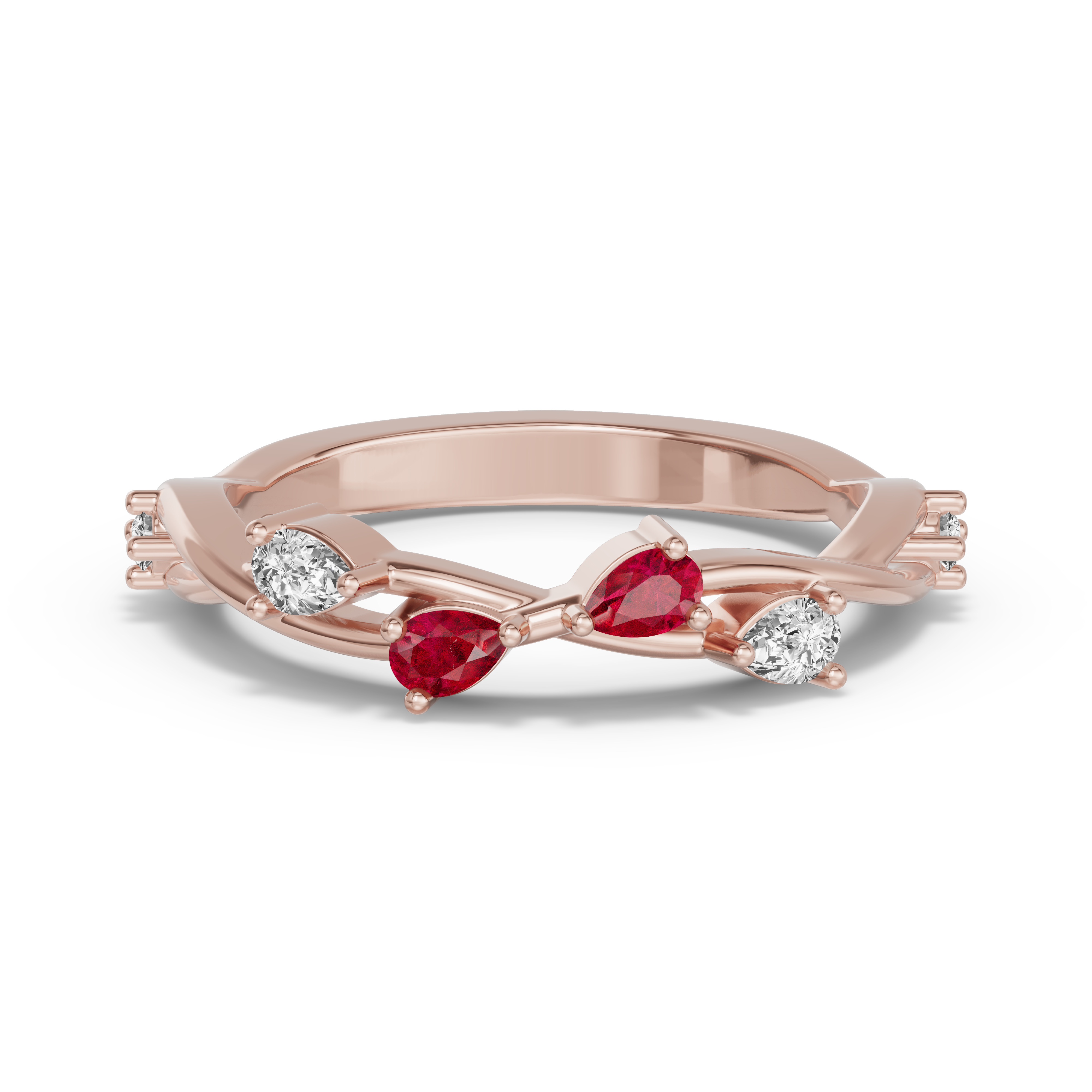 Botanical Twist Ruby Band