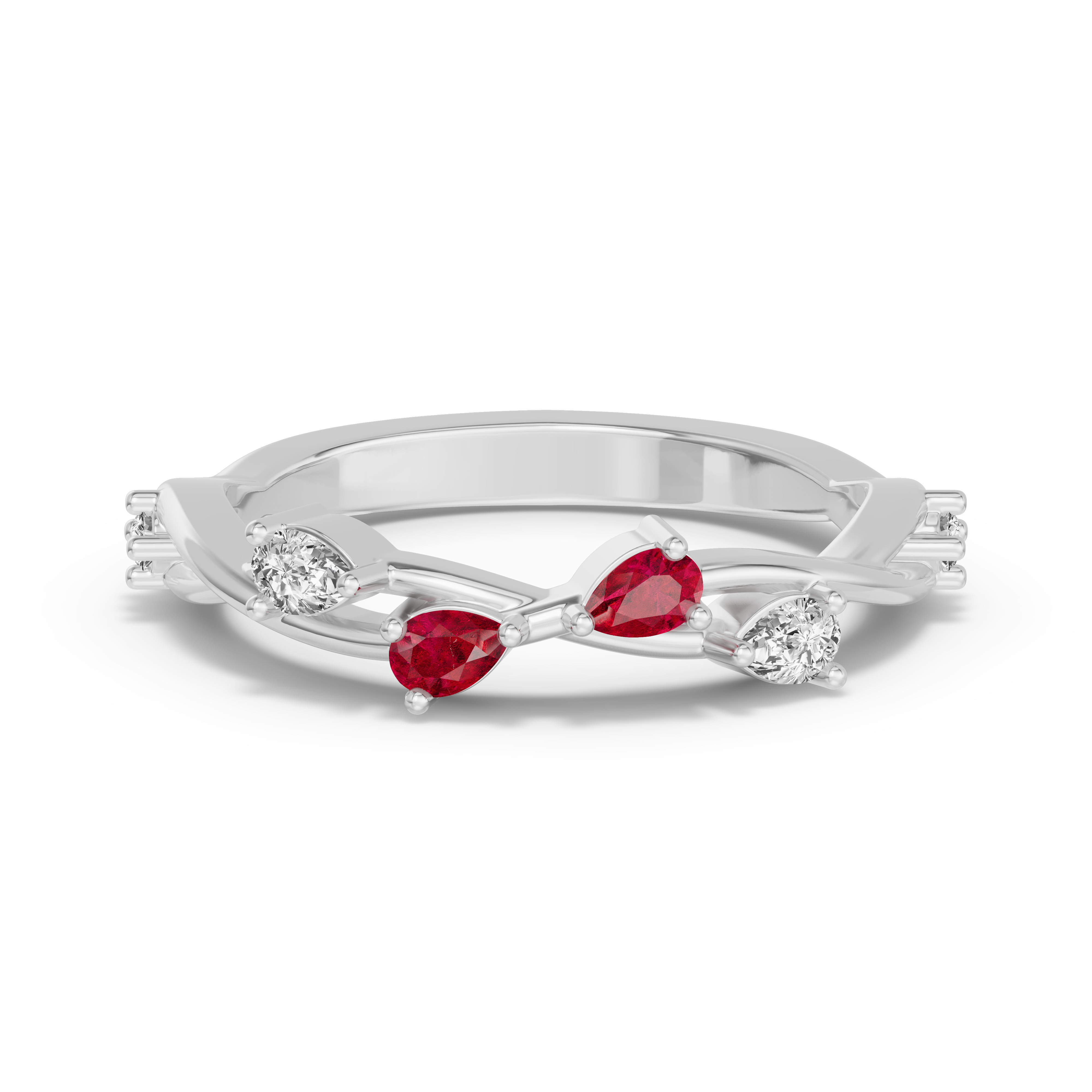 Botanical Twist Ruby Band