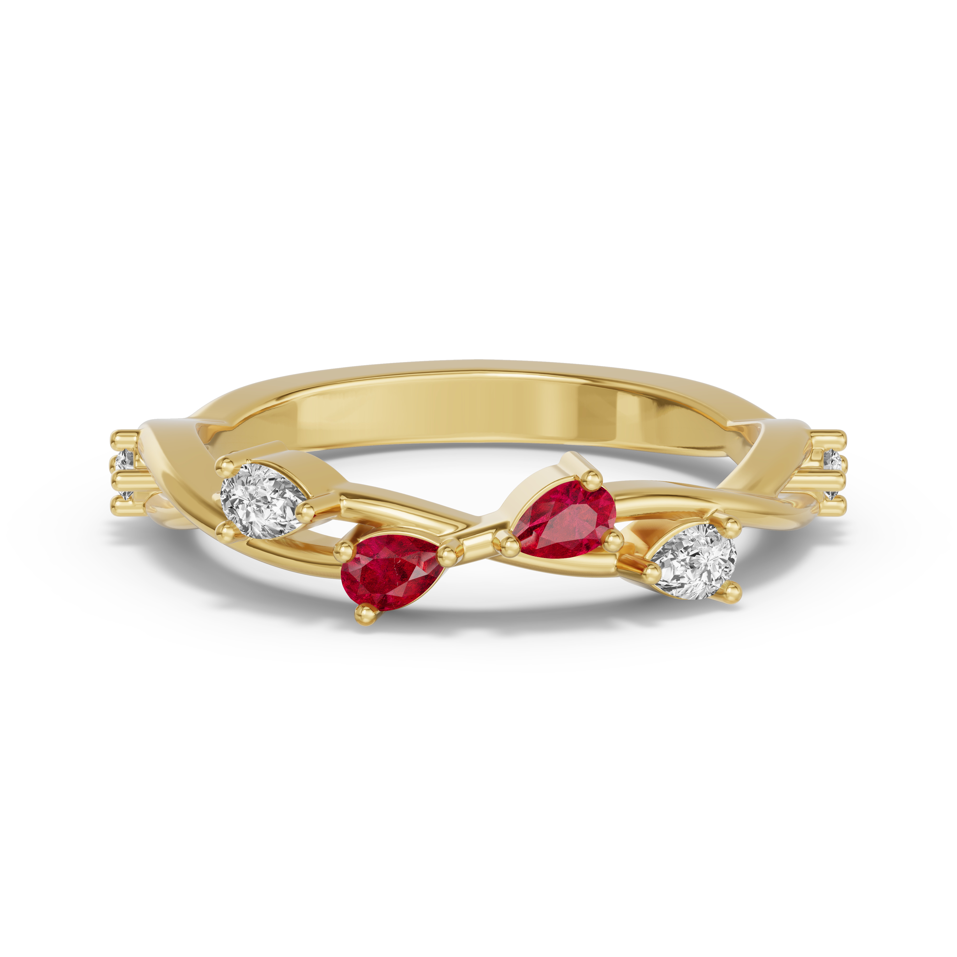 Botanical Twist Ruby Band