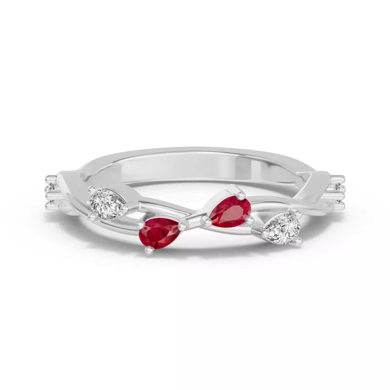 Botanical Twist Ruby Band