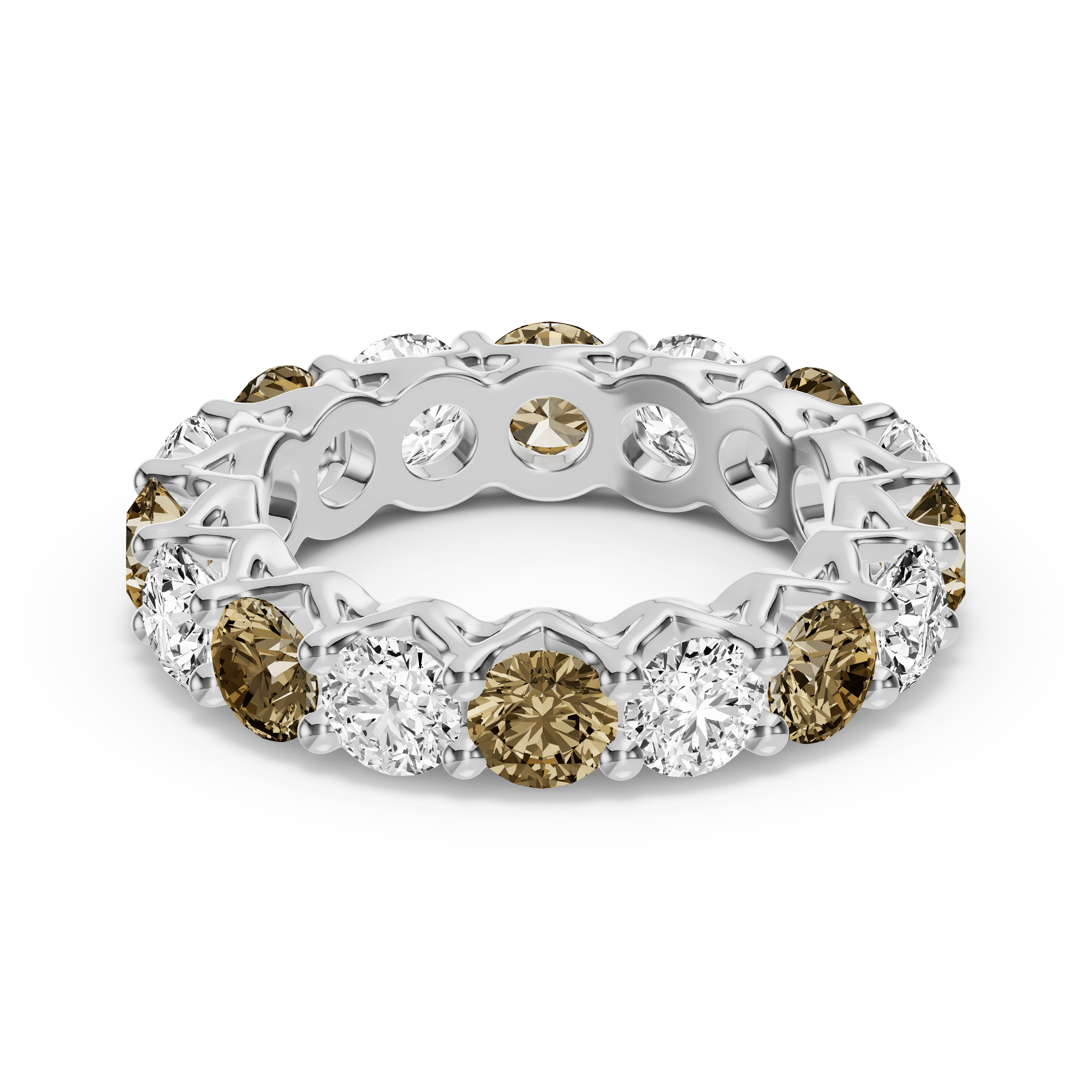 Unity Prong Champagne Diamond Eternity Band (4.80 ct. tw.)