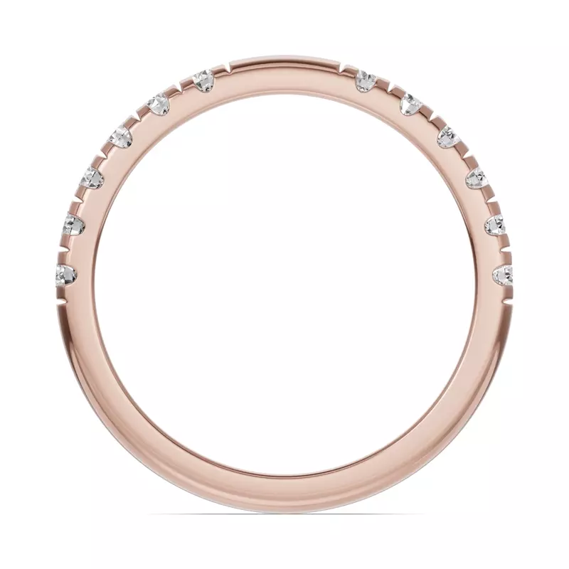14K Rose Gold Camden Pavé Notched Band