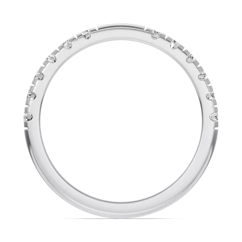 14K White Gold Camden Pavé Notched Band