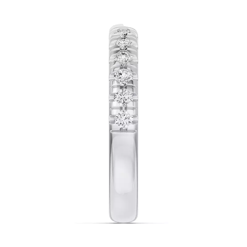 14K White Gold Camden Pavé Notched Band