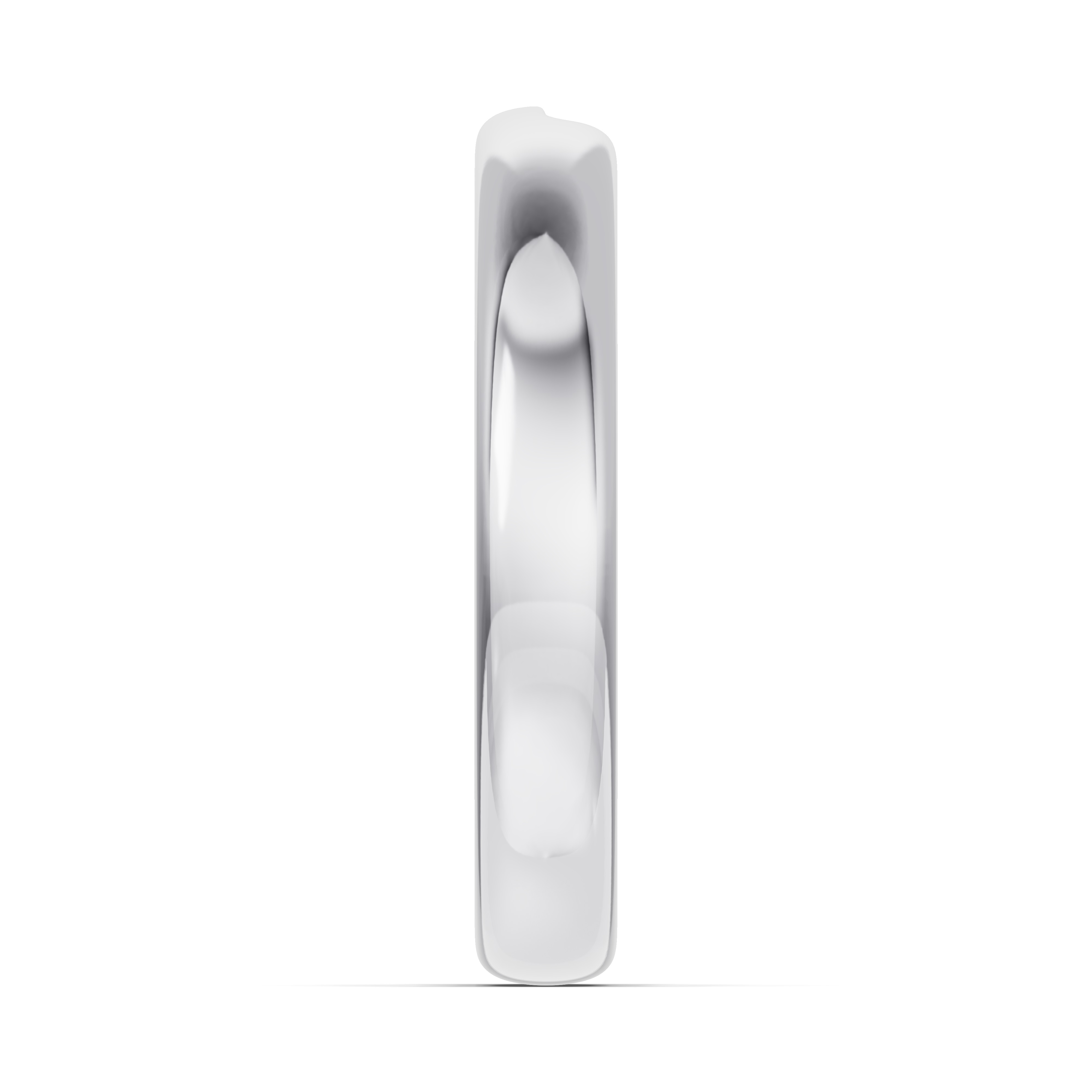 14K White Gold Camden Classic Notched Band