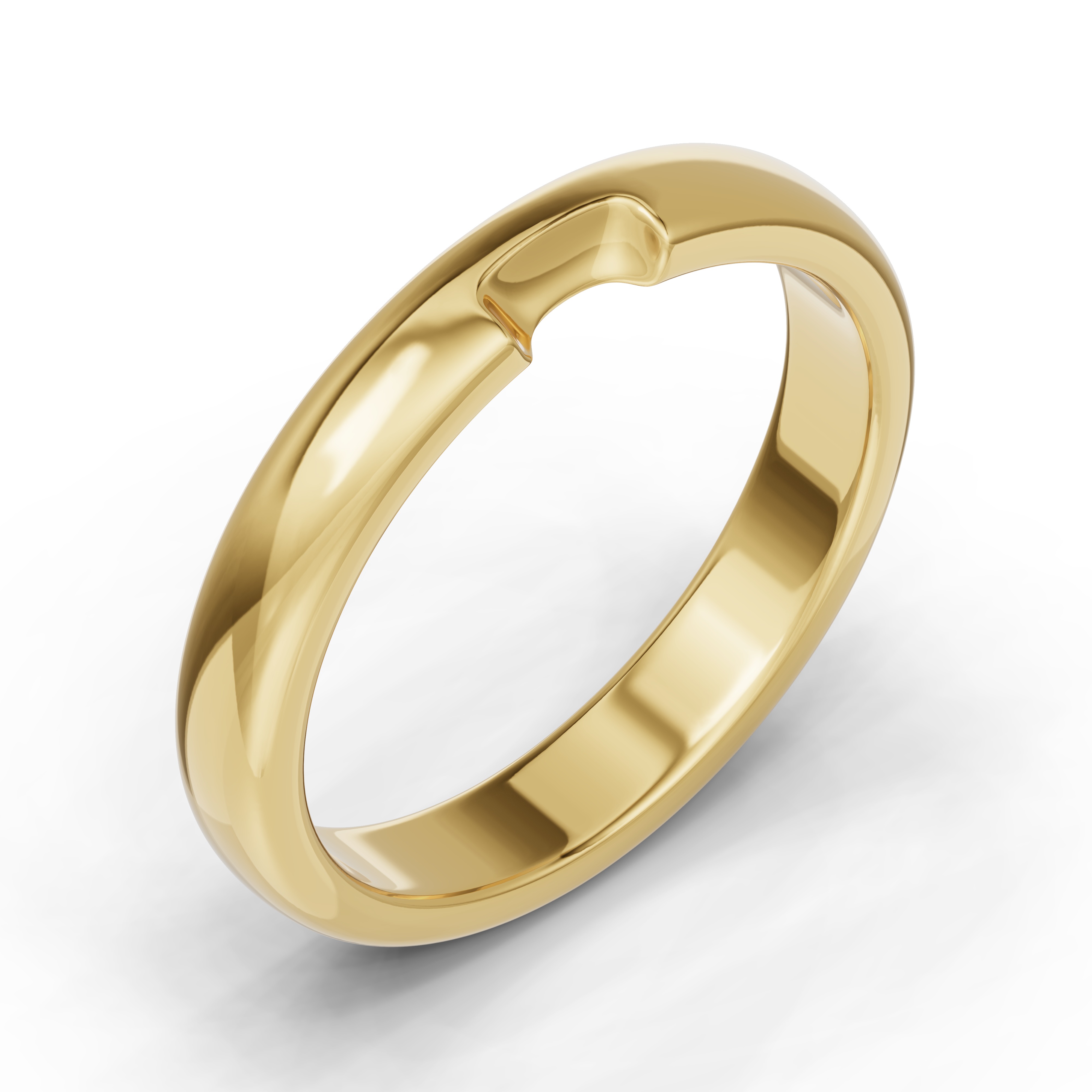 18K Yellow Gold Camden Classic Notched Band