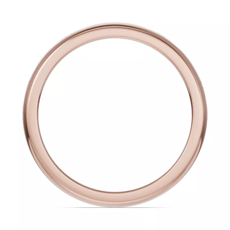 14K Rose Gold Camden Scattered Lab Diamond Notched Band