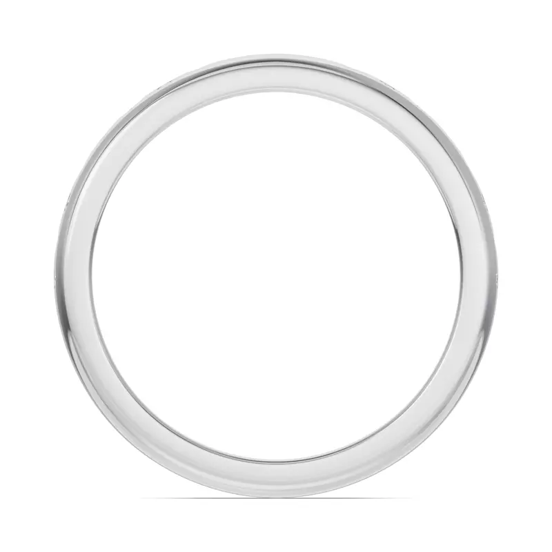 14K White Gold Camden Scattered Lab Diamond Notched Band
