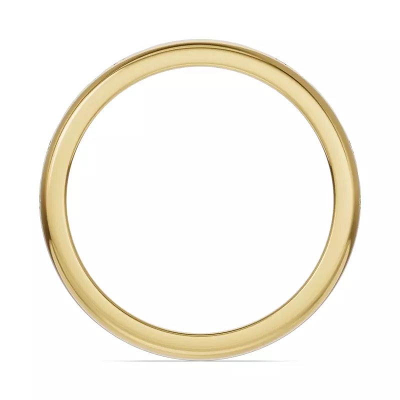 14K Yellow Gold Camden Scattered Lab Diamond Notched Band