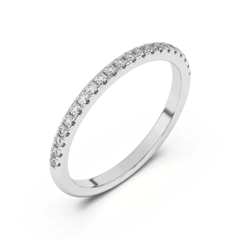 18K White Gold Marigold Pavé Band