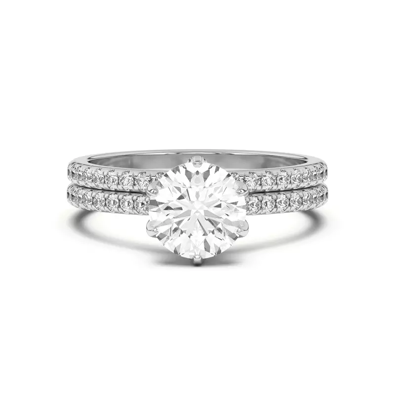 18K White Gold Marigold Pavé Band
