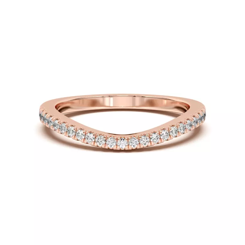 Farrah Curved Pavé Band
