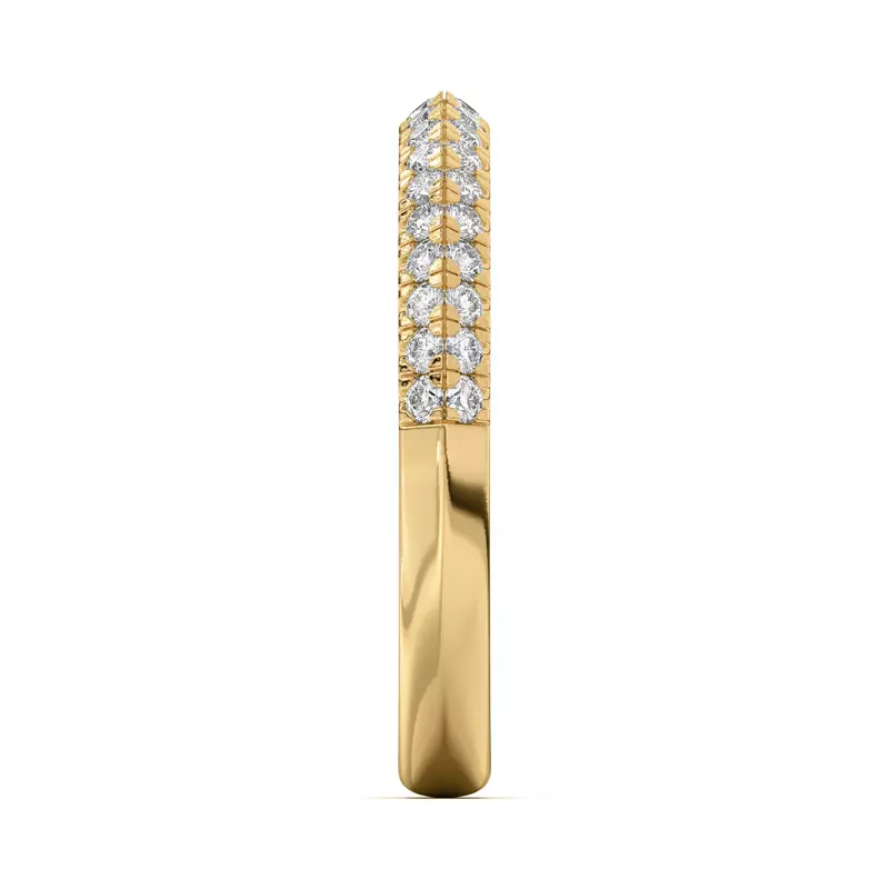 14K Yellow Gold Karen Knife-Edge Pavé Band