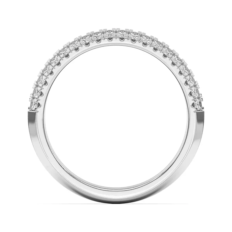 18K White Gold Karen Knife-Edge Pavé Band