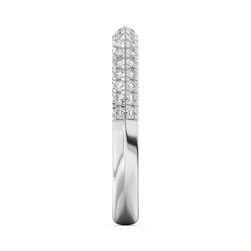 18K White Gold Karen Knife-Edge Pavé Band