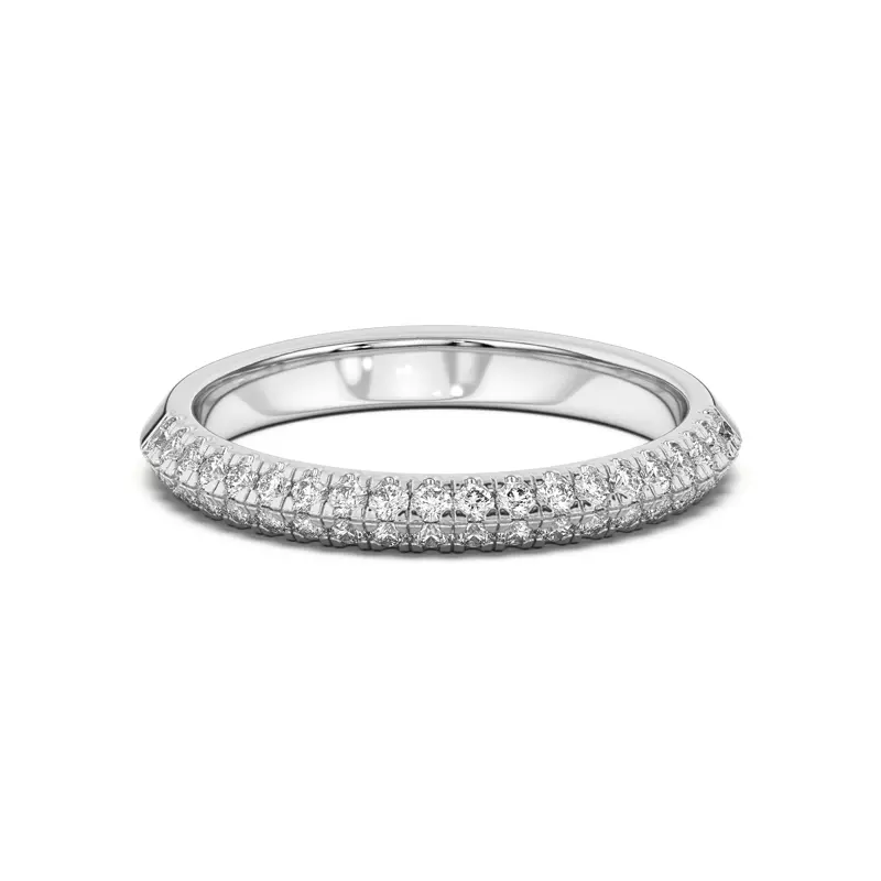 Karen Knife-Edge Pavé Band