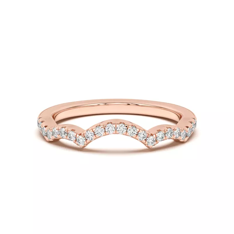 Gina Curved Pavé Band